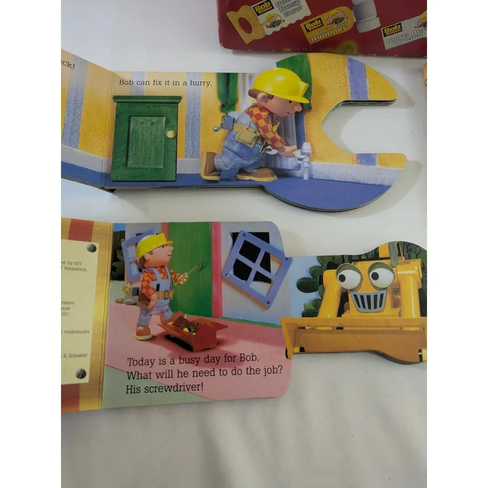Bob the‎ Builder Bob's Busy Toolbox 4 Shaped Board Book Set with Carrying Case